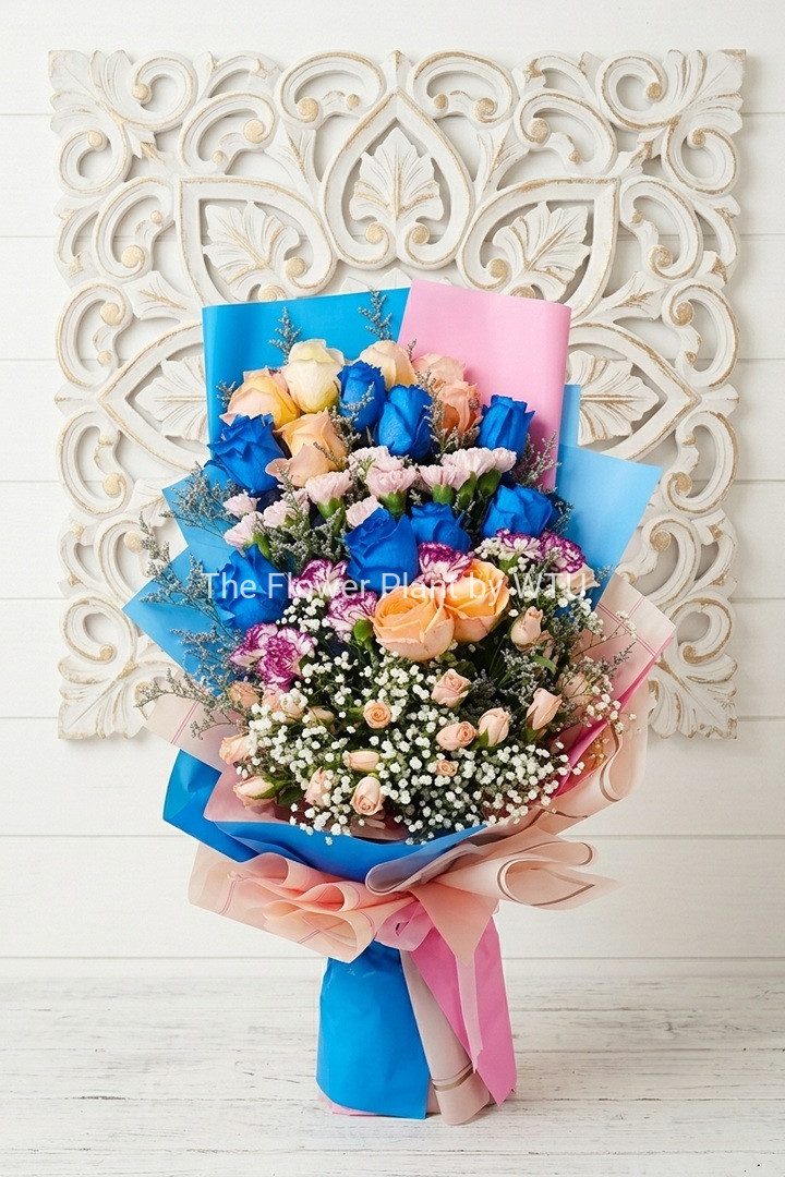 Blue & Pink Bouquet