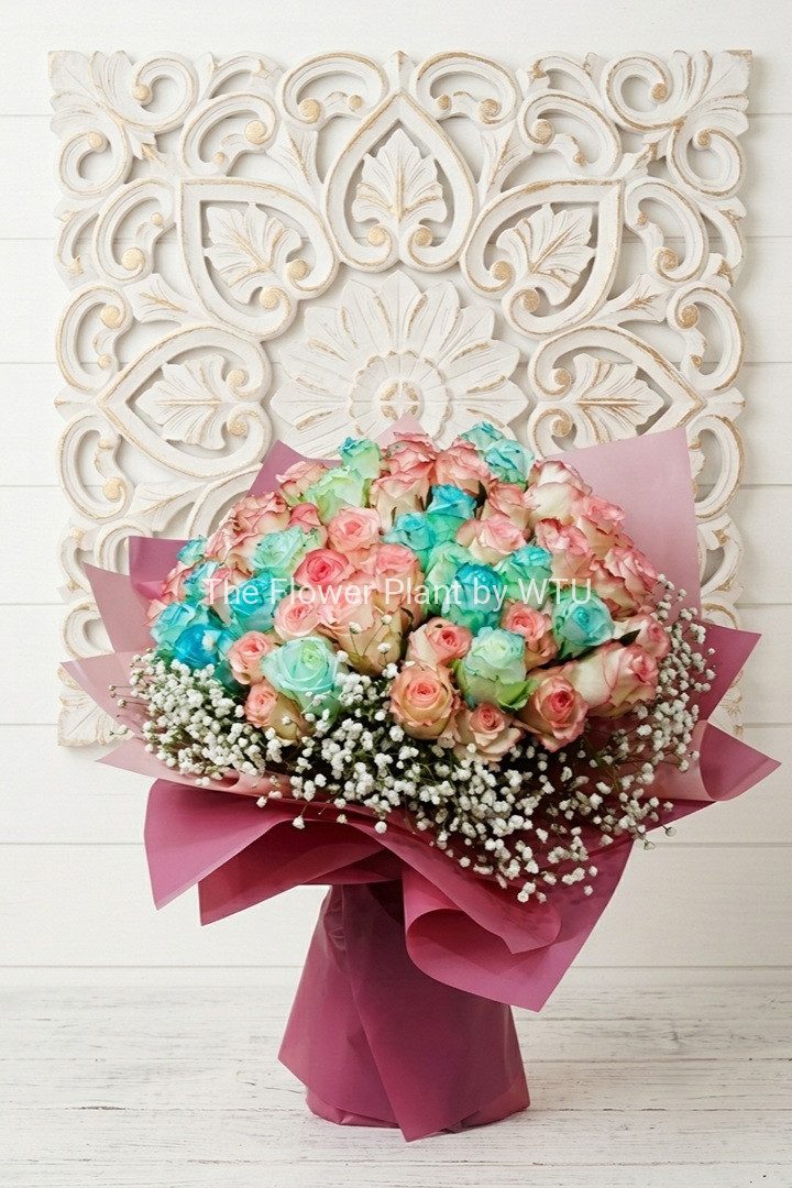 Blue & Pink flowers